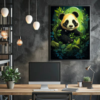 Panda Cub in Lush Greenery Poster Art