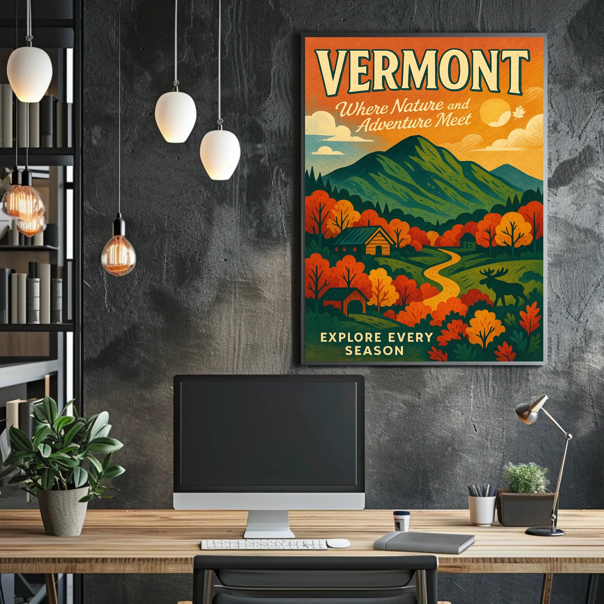 Vermont Adventure Wall Art Print Decor
