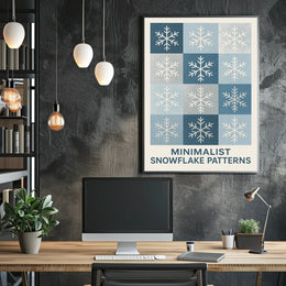 Minimalist Snowflake Patterns Minimalist Poster