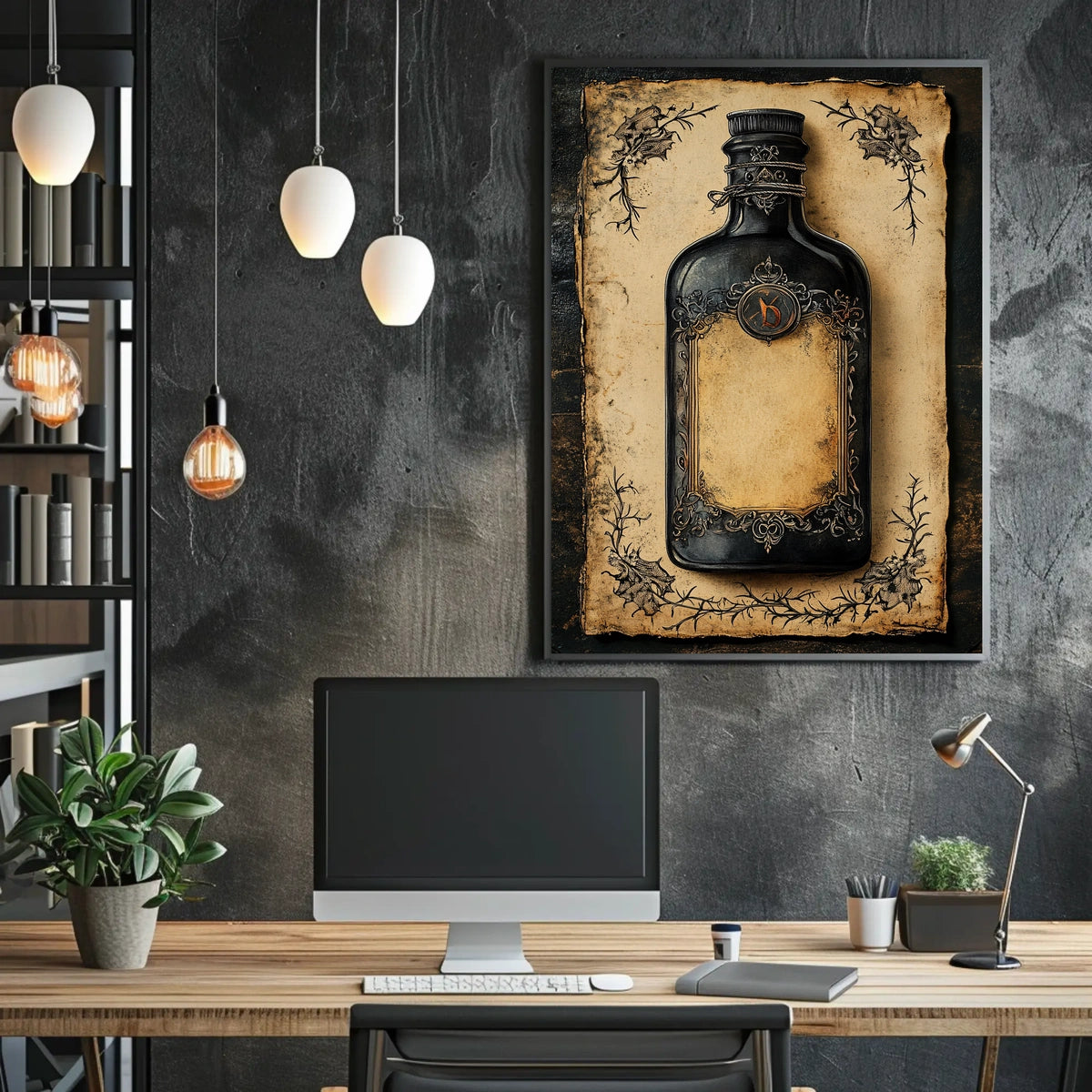 Vintage Ornate Bottle Fine Art Heritage Poster