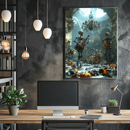 Skeleton Orchestra in Gothic Fantasy Poster