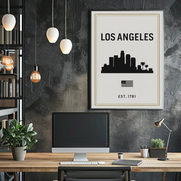 Los Angeles Skyline Poster PosterGoat