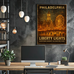 Philadelphia Liberty Lights Poster