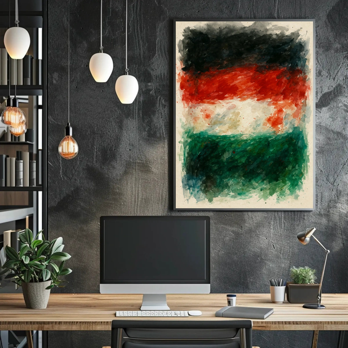 Abstract Watercolor Flag Poster