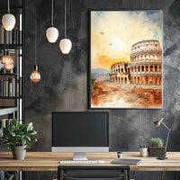 Colosseum At Sunset Poster