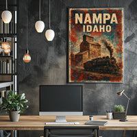 Nampa, Idaho Vintage Railway Vintage Poster