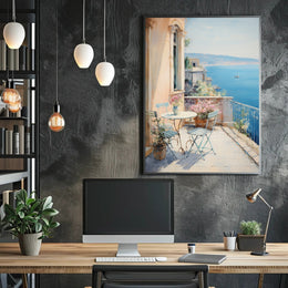 Mediterranean Balcony Retreat Poster