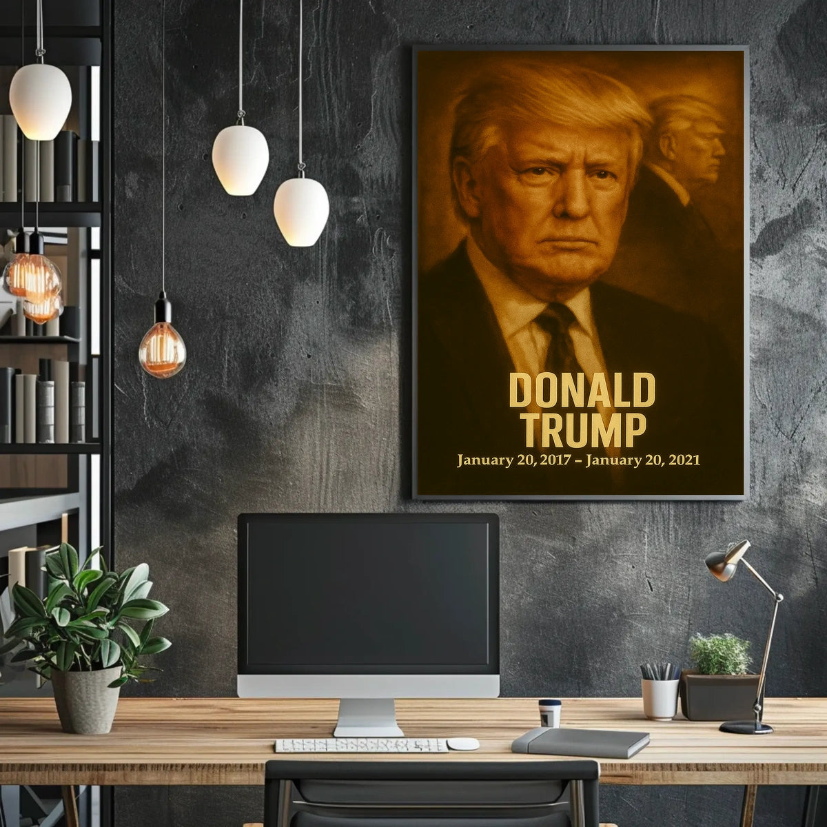 Donald Trump Poster Vintage Presidential Analog Film Aesthetic Wall Art Portrait Patriotic Political Print