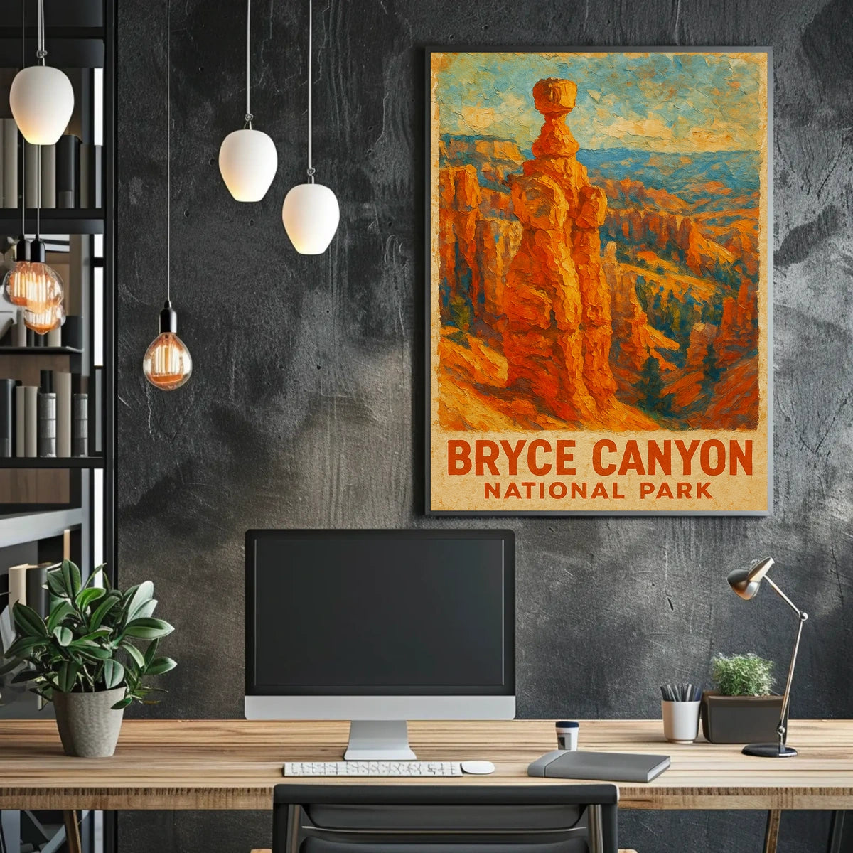 Bryce Canyon National Park Iconic Majestic Scenic Landscape Travel Wall Art Souvenir Gift Poster