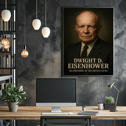 Dwight D Eisenhower 34th President Poster Wall Art Decor