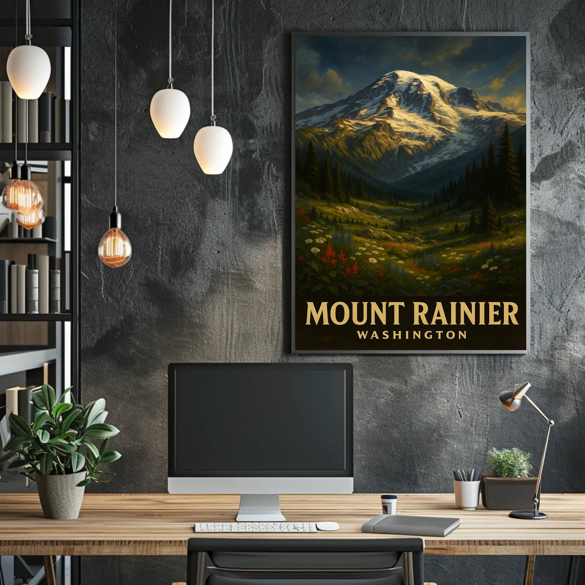 Majestic Mount Rainier Poster