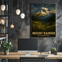 Majestic Mount Rainier Poster