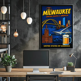 Milwaukee Landmarks Poster PosterGoat