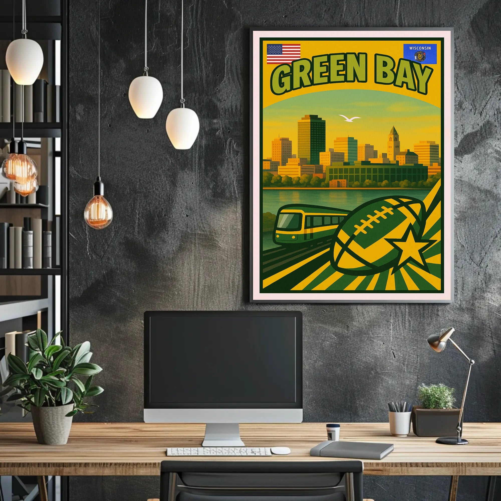 Green Bay Travel Poster PosterGoat