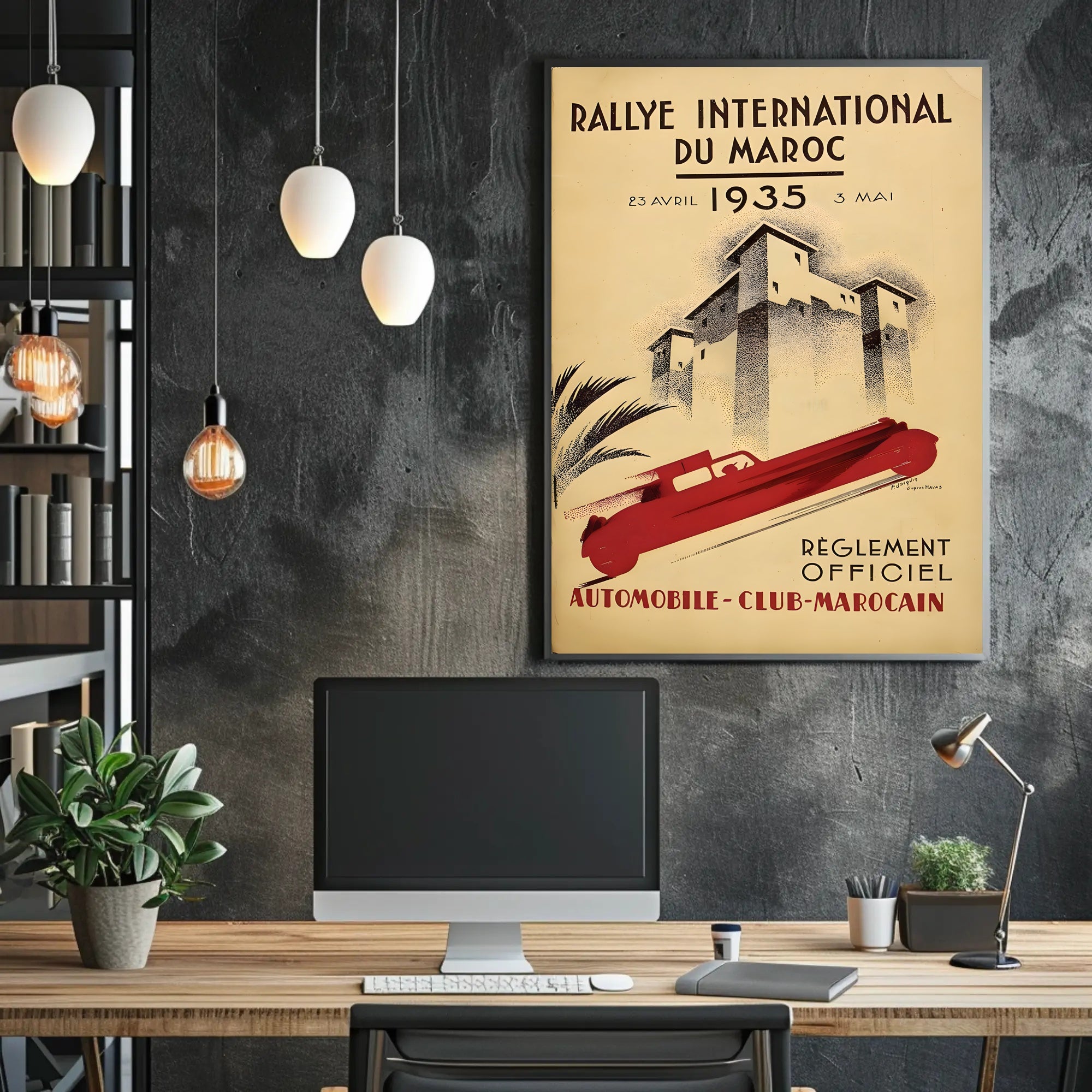 Rallye International du Maroc 1935 Poster