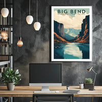 Big Bend National Park Travel Poster Vintage Print