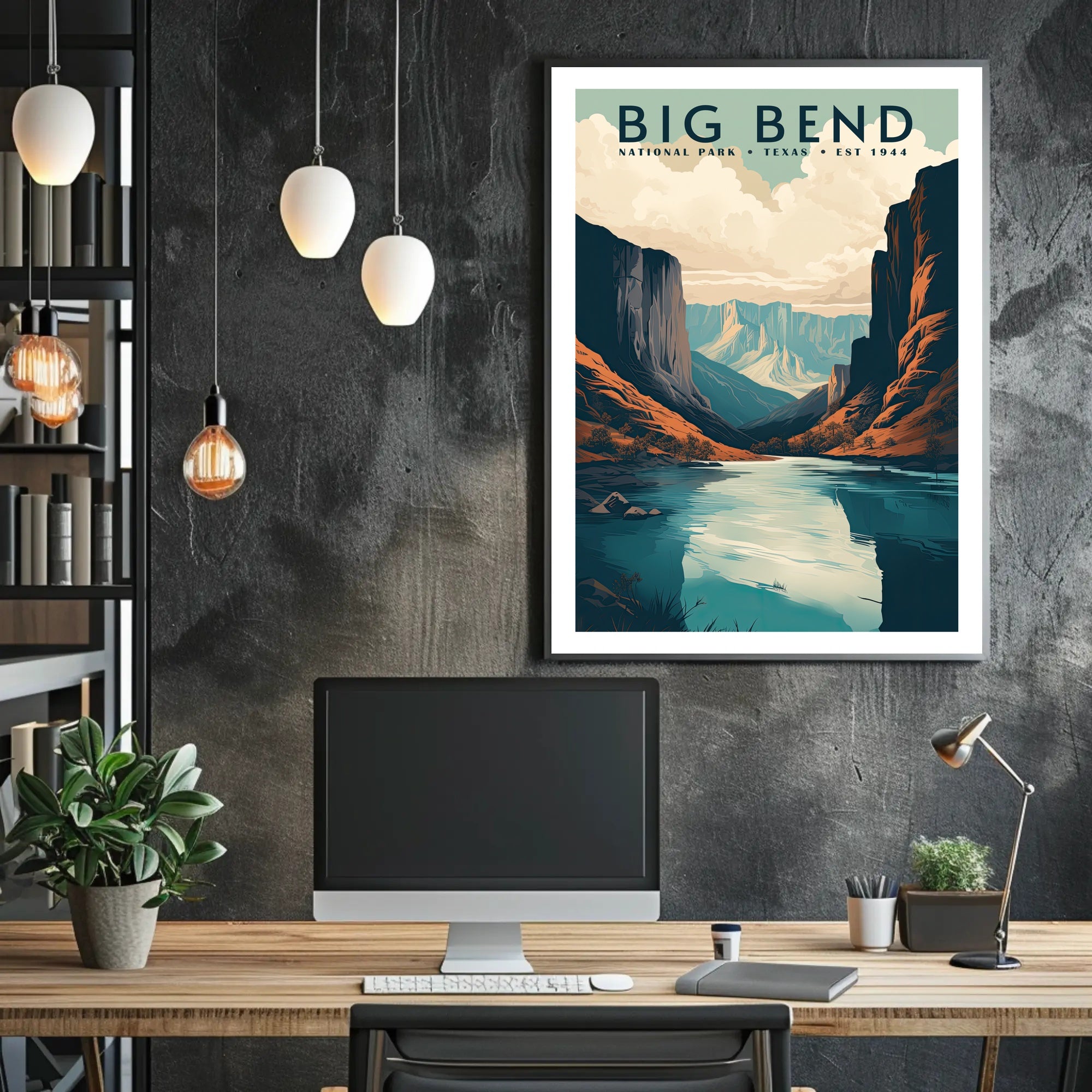 Big Bend National Park Travel Poster Vintage Print