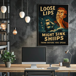 Loose Lips Might Sink Ships Poster