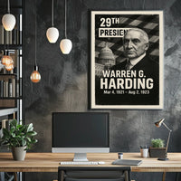 Warren G. Harding 29th President of the United States Digital Montaje Poster