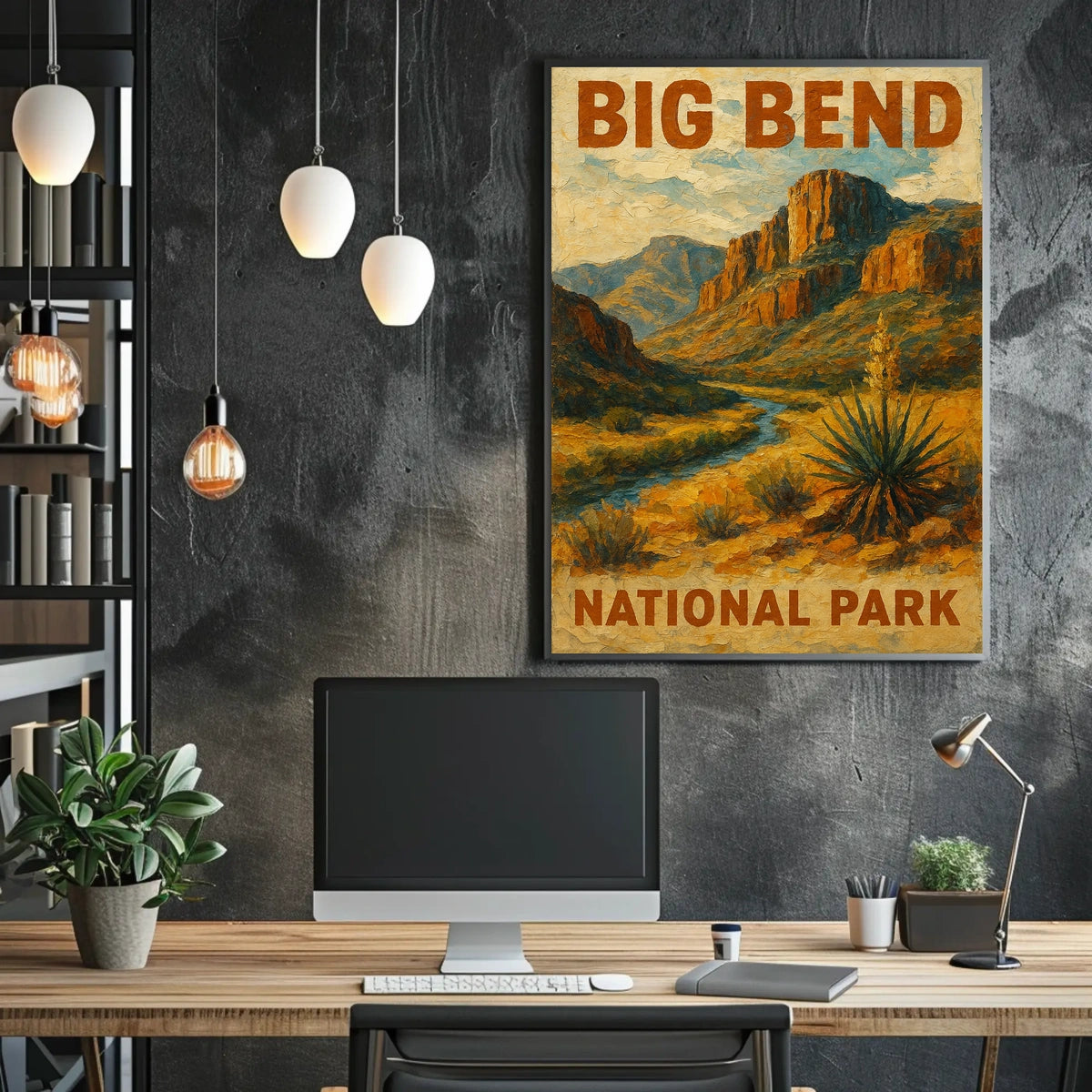 Big Bend National Park Desert Vintage Wanderlust Poster