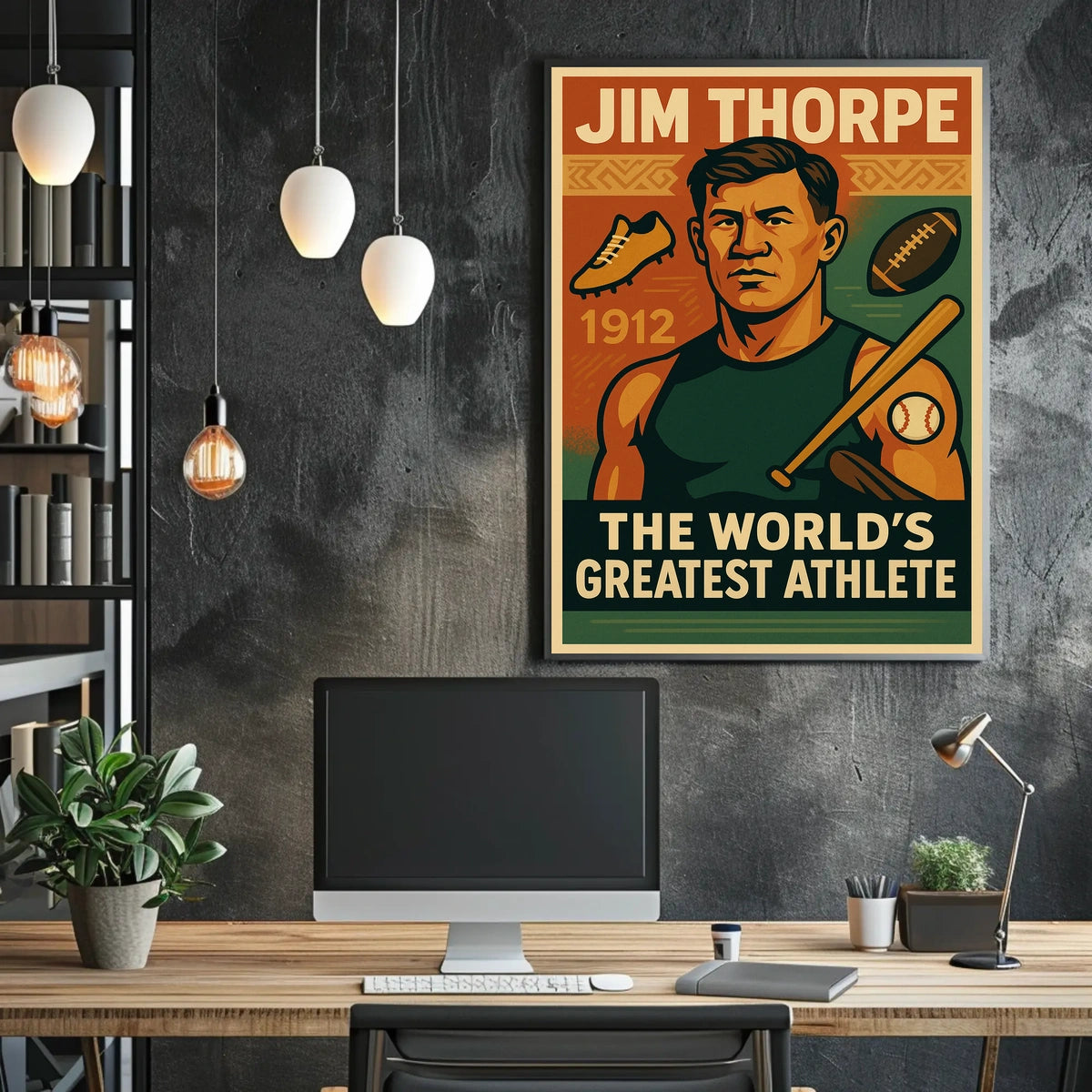 Jim Thorpe Legendary Athlete Poster