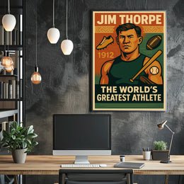 Jim Thorpe Legendary Athlete Poster