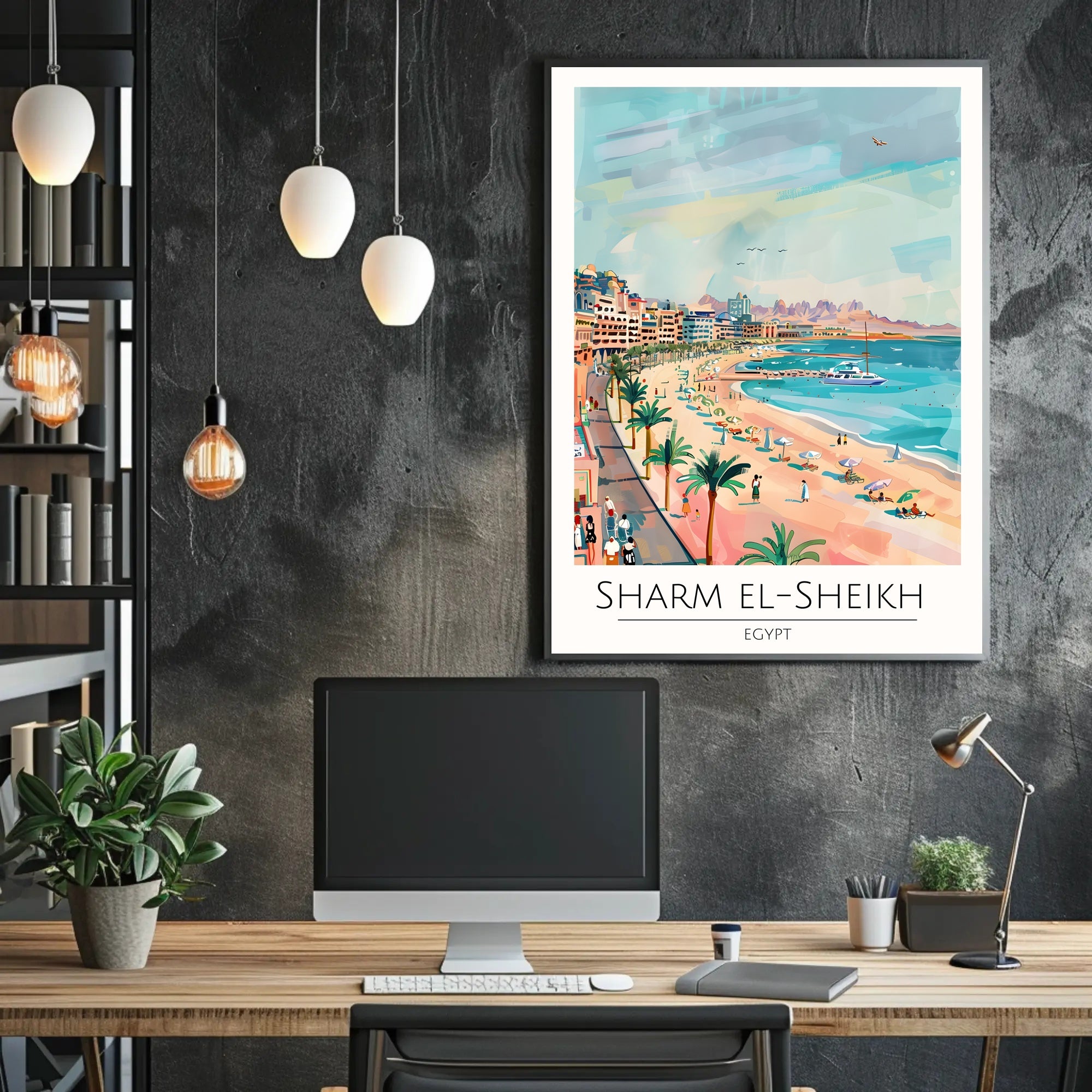 Sharm El-Sheikh Beach Scene Poster PosterGoat
