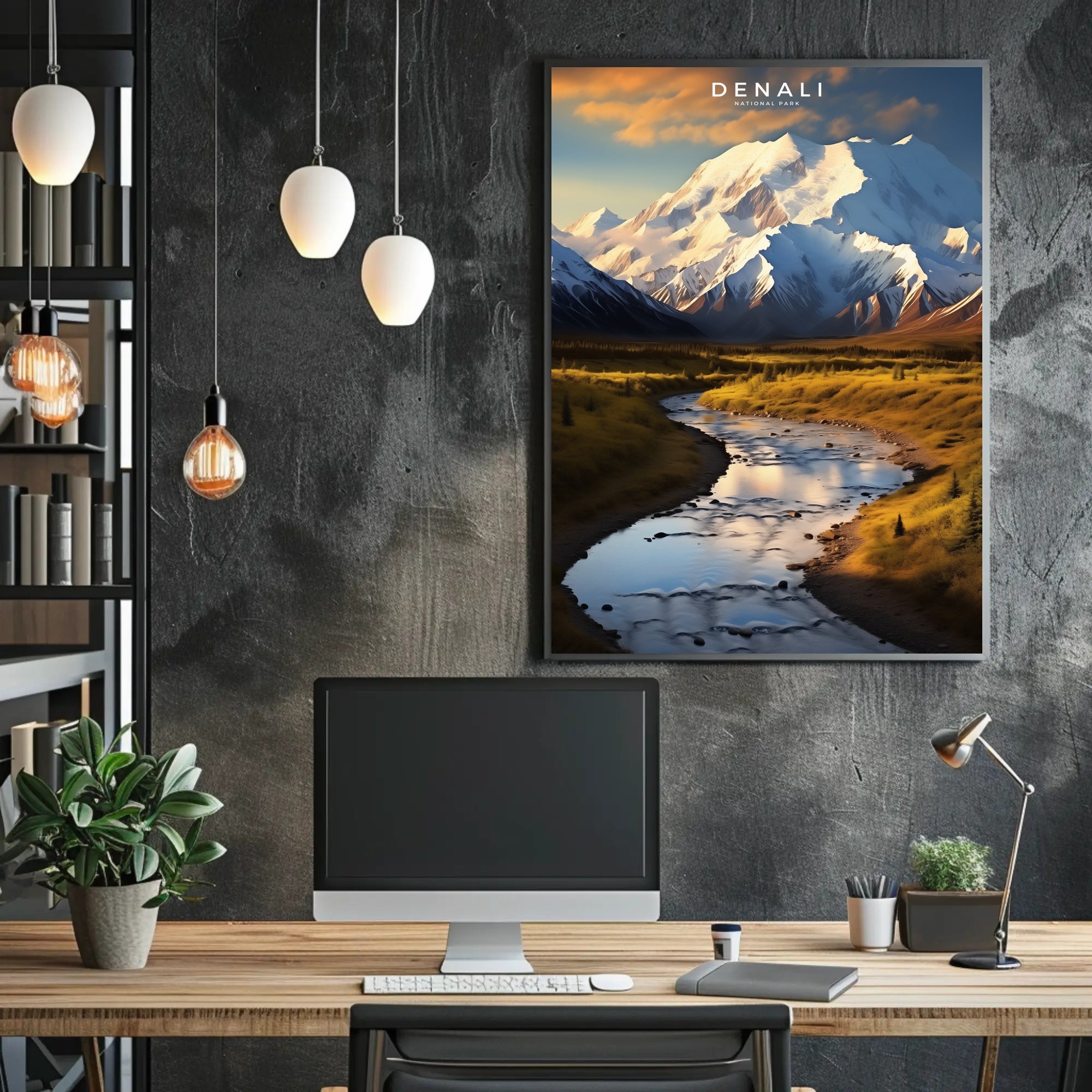Denali National Park Scenic Poster Wall Art Print