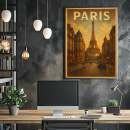 Paris Evening Scene Poster