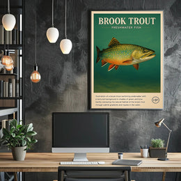 Brook Trout Freshwater Fish Poster PosterGoat