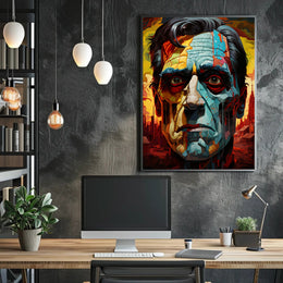 Abstract Portrait Of A Leader Abstract Poster PosterGoat