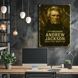 Andrew Jackson 7th President of the United States Damaged Photograph Poster