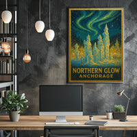 Northern Glow Anchorage Poster