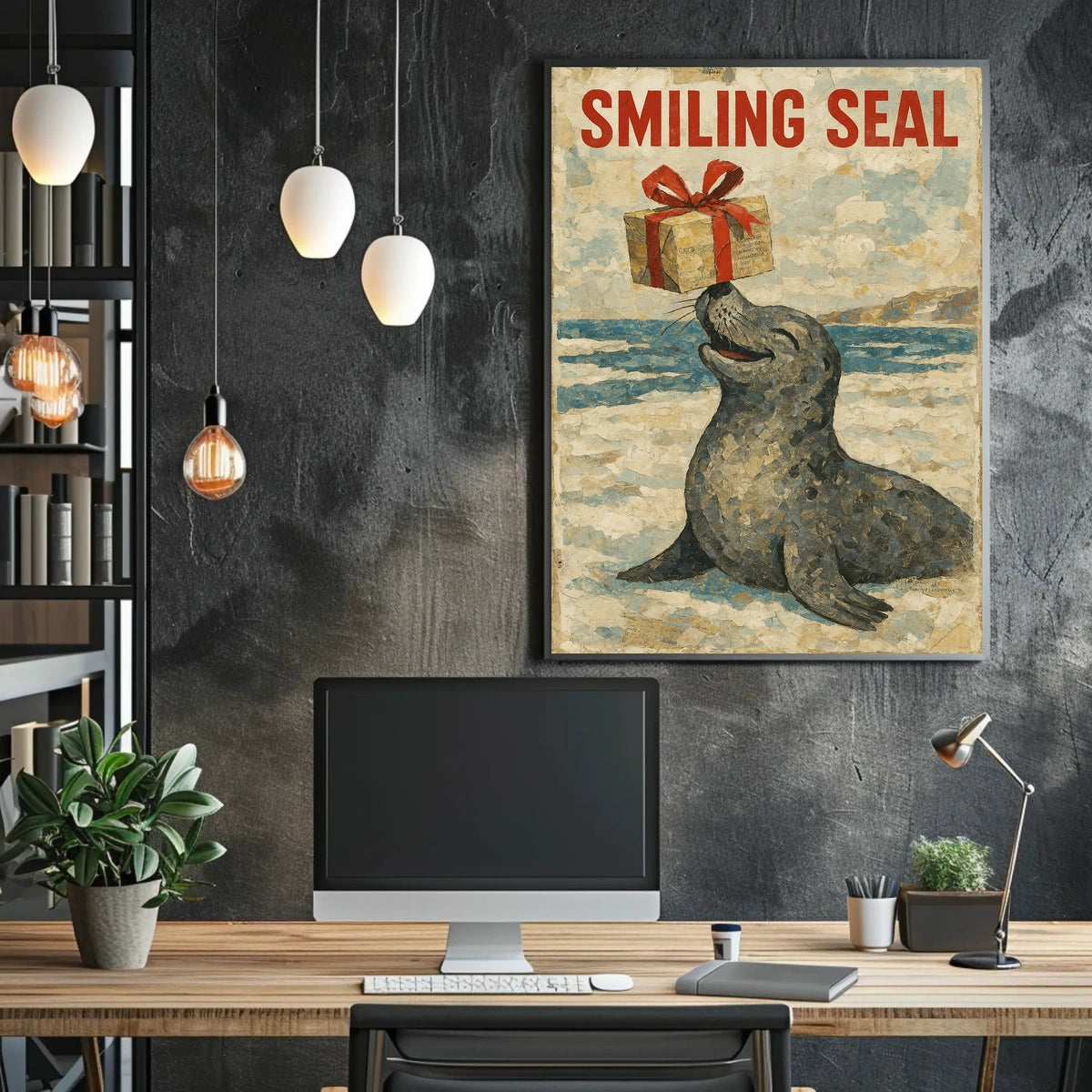 Smiling Seal Poster