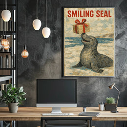 Smiling Seal Poster