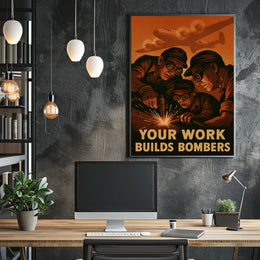 Your Work Builds Bombers Poster