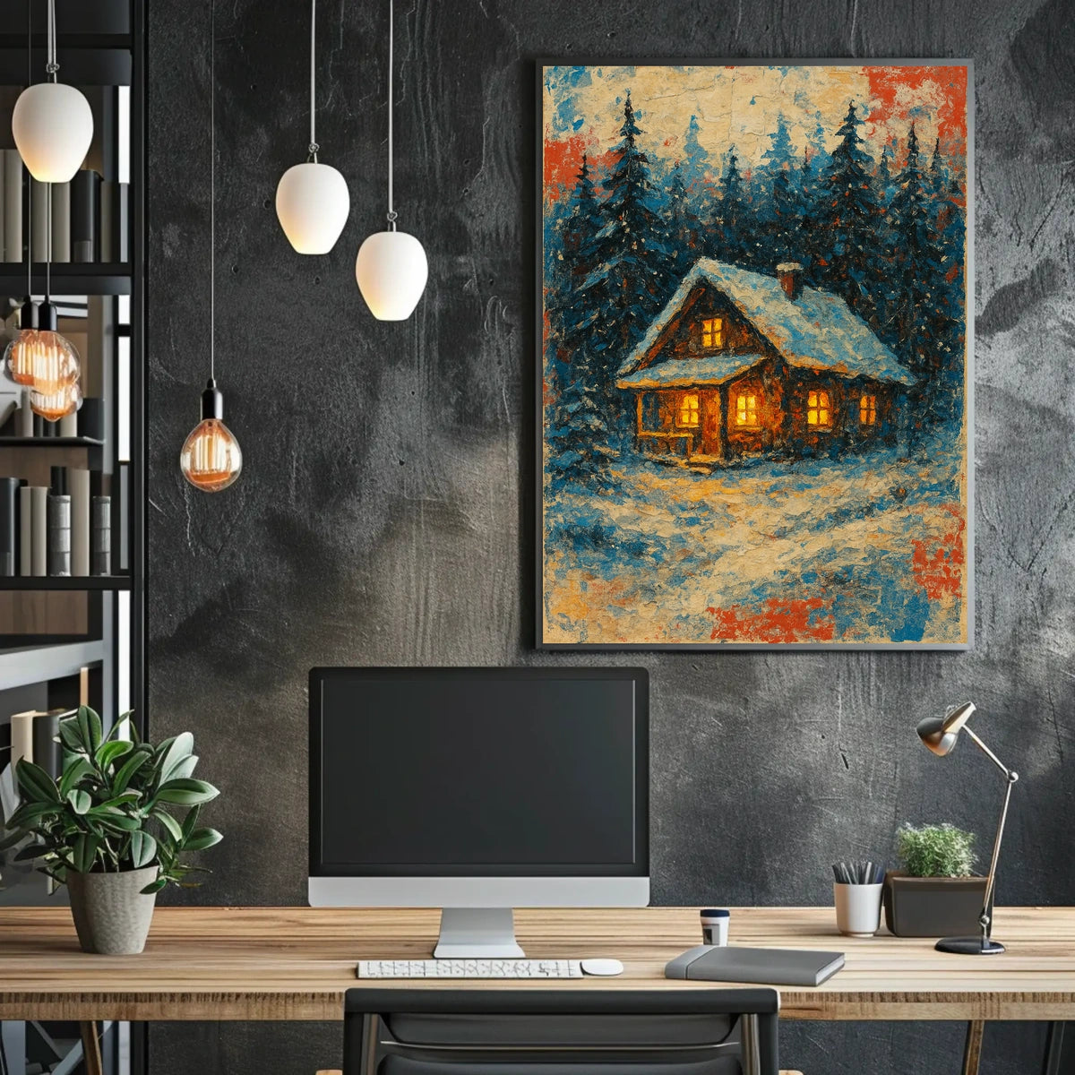 Cozy Winter Cabin Poster