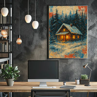Cozy Winter Cabin Poster