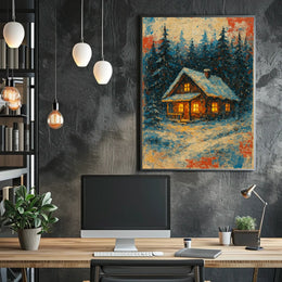 Cozy Winter Cabin Poster