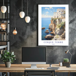 Cinque Terre Coastal Serenity Travel Poster PosterGoat