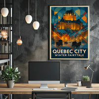 Quebec City Winter Fairytale Poster
