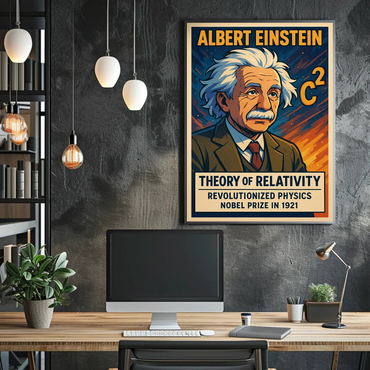 Einstein Relativity Cosmos Science Poster
