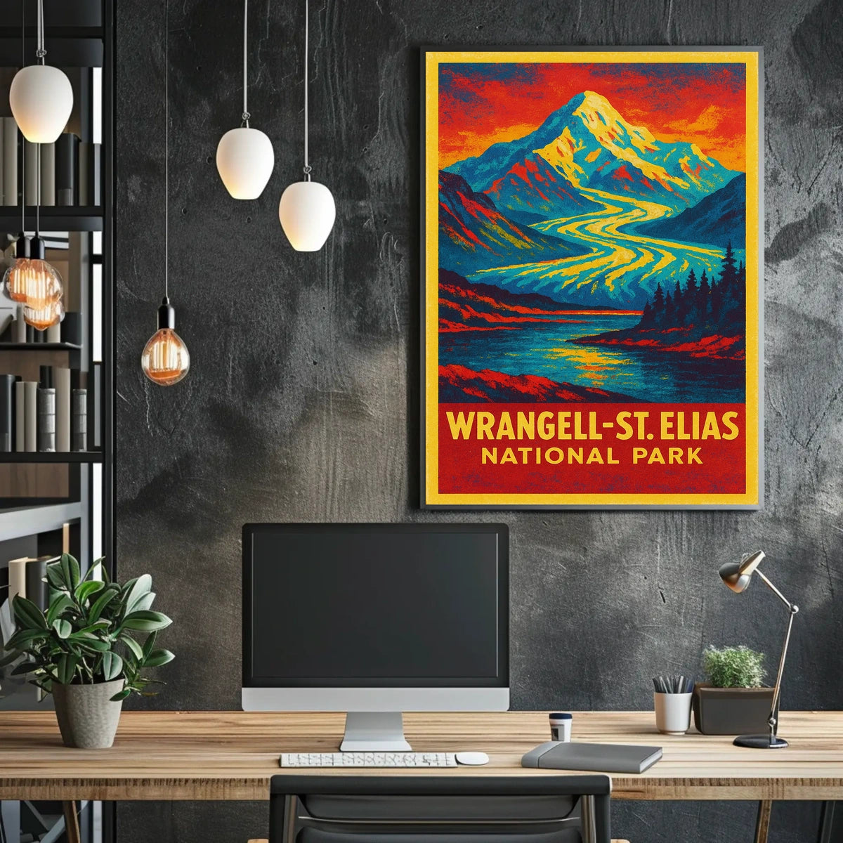 Wrangell Elias Vintage Adventure Explorer Poster