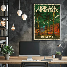 Tropical Christmas in Miami Poster