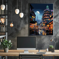 Neon Night Market Poster