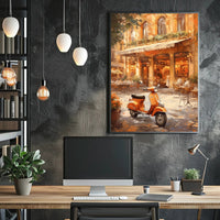 Vintage Charm in an Italian Café Poster