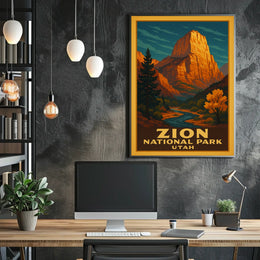 Zion National Park Utah Poster