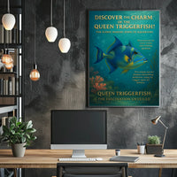 Queen Triggerfish Underwater Splendor Animal Poster