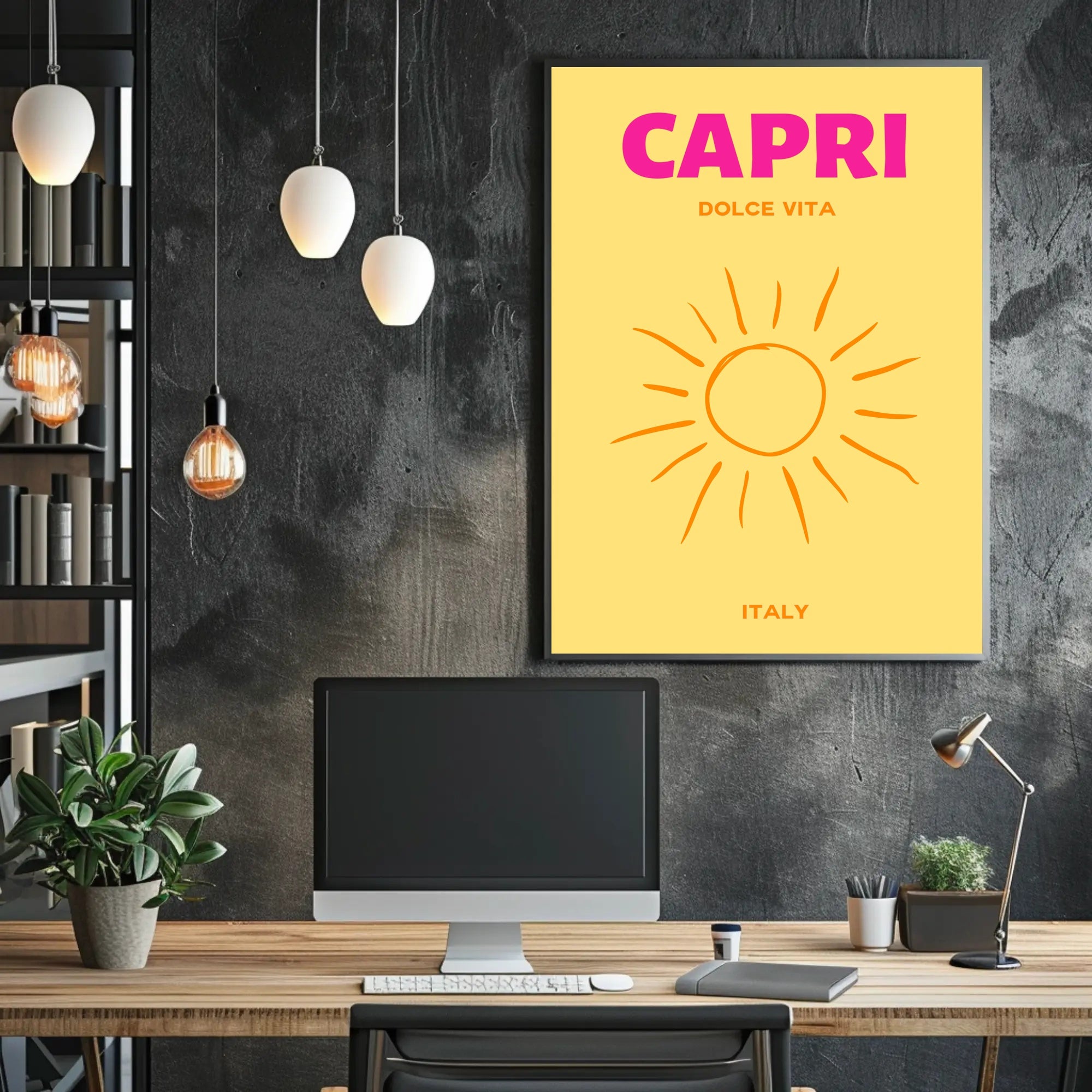 Capri Dolce Vita Art Print Travel Poster PosterGoat