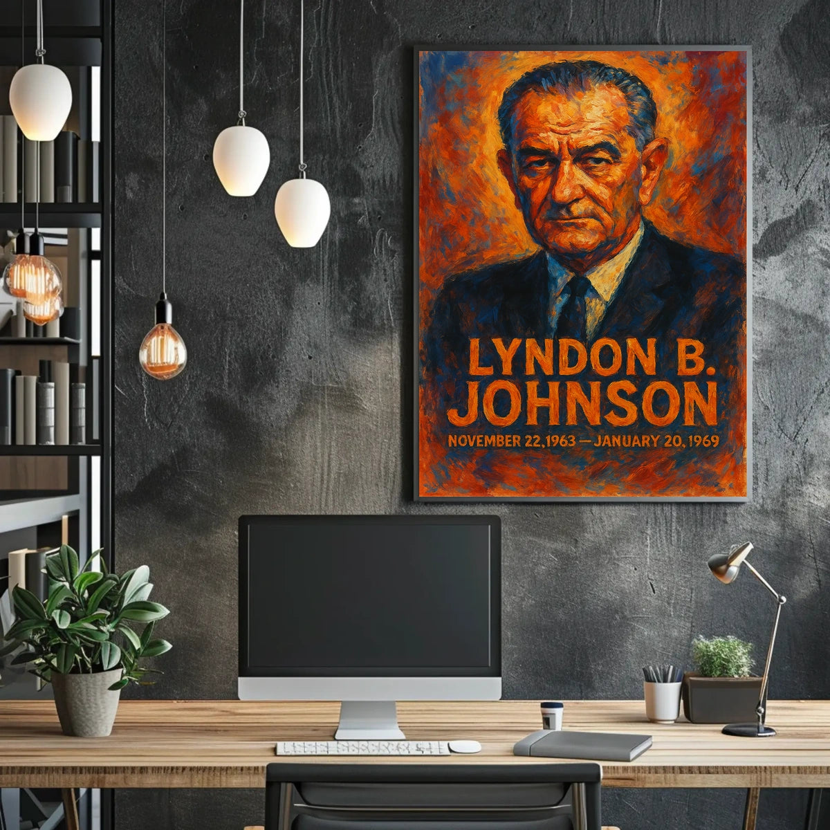 Lyndon B. Johnson Presidential Era Poster